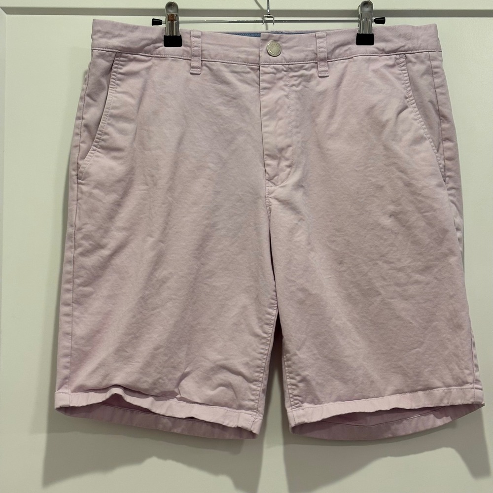 Bonobos Mens Washed Chino Shorts Size 34 Light Purple Lavender 9 Inch Inseam